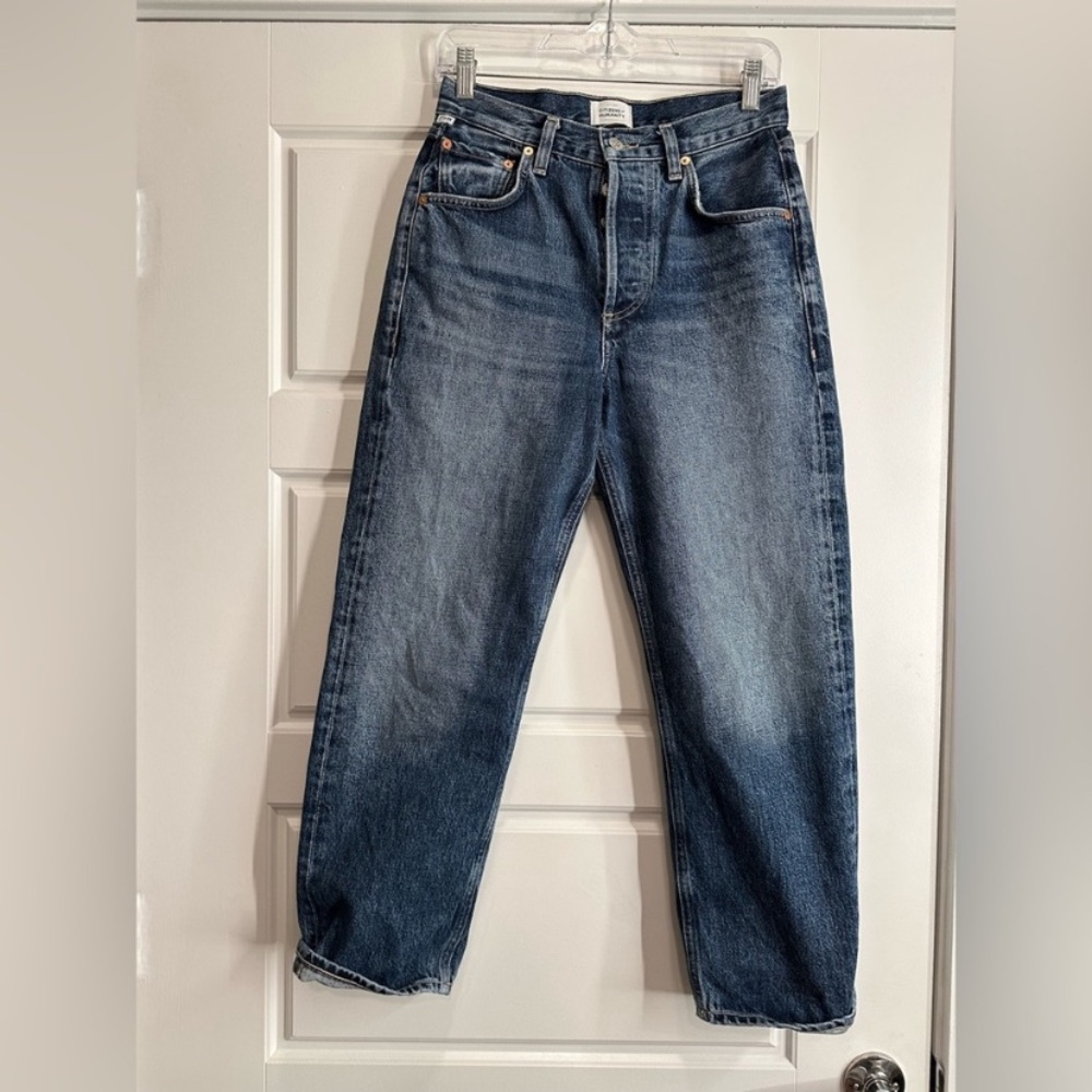 CITIZENS OF HUMANITY Dahlia Bow Leg Baby Roll Jeans in Brielle Size 24